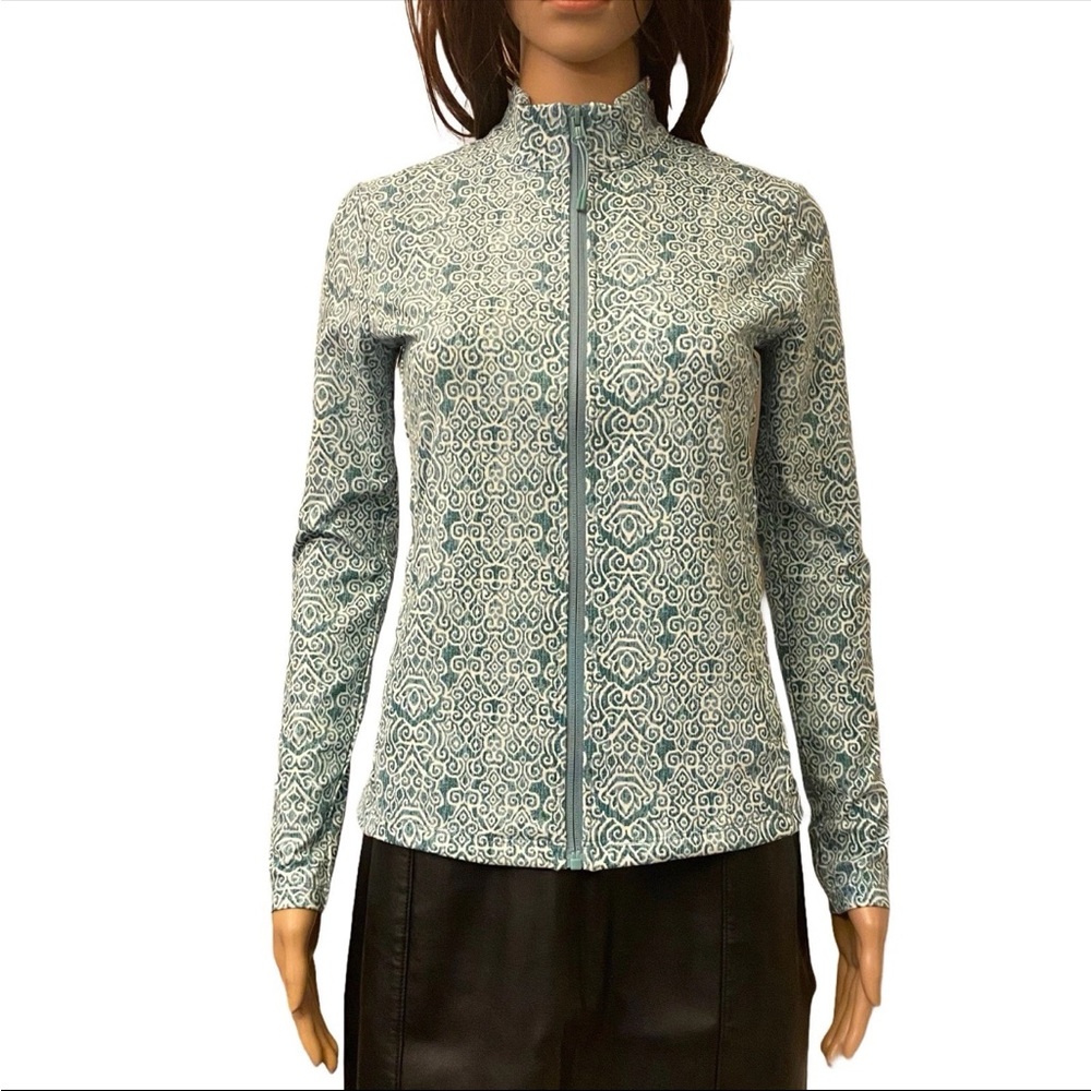 Tommy Bahama Green and White Patterned Jacket